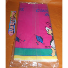 Load image into Gallery viewer, American Greetings Opus N Bill Congratulations Graduate Tablecover 54 x 96" 1992
