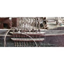 Load image into Gallery viewer, Antique 19th Century Wooden Sailing Vessel Ship Hand Carved With 3 Mast 41 x 32
