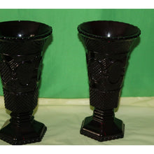 Load image into Gallery viewer, Ruby Red Glass Avon Cape Cod 2 Piece Scalloped Top Large Vases Valentine

