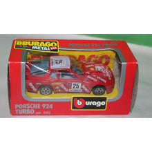 Load image into Gallery viewer, Bburago Die Cast Metal Porsche 924 Turbo Red Toy Car 143 In Box
