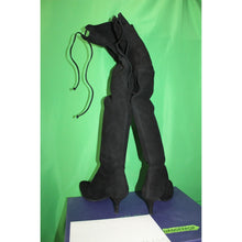 Load image into Gallery viewer, Stuart Weitzman Tiemodel Black Suede High Heel Boots G232996 Women's 6.5M
