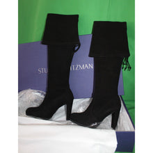 Load image into Gallery viewer, Stuart Weitzman Taglia Highland Black Suede High Heel Boots WL59653 Women's 6
