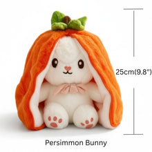 Load image into Gallery viewer, Reversible Strawberry Bunny Plush Toy Soft Polyester Stuffed Animal for Kids Hide and Seek Transforming Toy
