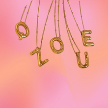 Load image into Gallery viewer, Gold Balloon Letter Necklace-Stainless Steel
