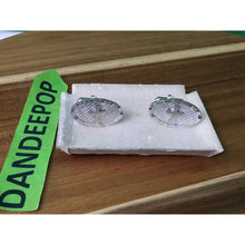 Load image into Gallery viewer, Vintage Silver Tone Oval Cufflinks Pair With Raised Cross Design

