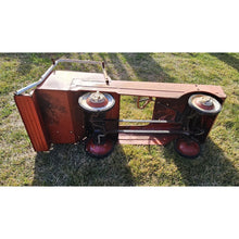 Load image into Gallery viewer, Antique AMF Hook And Ladder Pedal Car Firetruck Red Steel With Siren intact Toy
