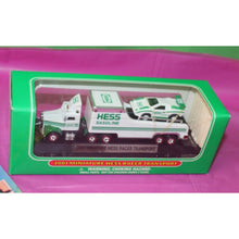 Load image into Gallery viewer, 16 PC Hess 2001 Miniature Racer Car Transport Truck Holiday Toy Christmas In Box
