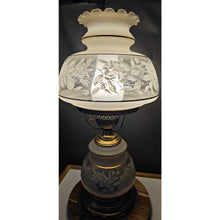 Load image into Gallery viewer, Quoizel 1978 Satin Lace Floral Gone With The Wind Hurricane Table Lamp 23.5" BA
