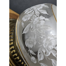 Load image into Gallery viewer, Quoizel 1978 Satin Lace Floral Gone With The Wind Hurricane Table Lamp 23.5" BA
