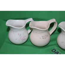 Load image into Gallery viewer, 5 Piece Pfaltzgraff Tea Rose Pitcher, Wyndham Butter Tub Medley Buff Gravy Boat
