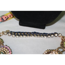 Load image into Gallery viewer, Vintage Jeweled Gemstone And Rhinestone Bib Necklace Costume Jewelry
