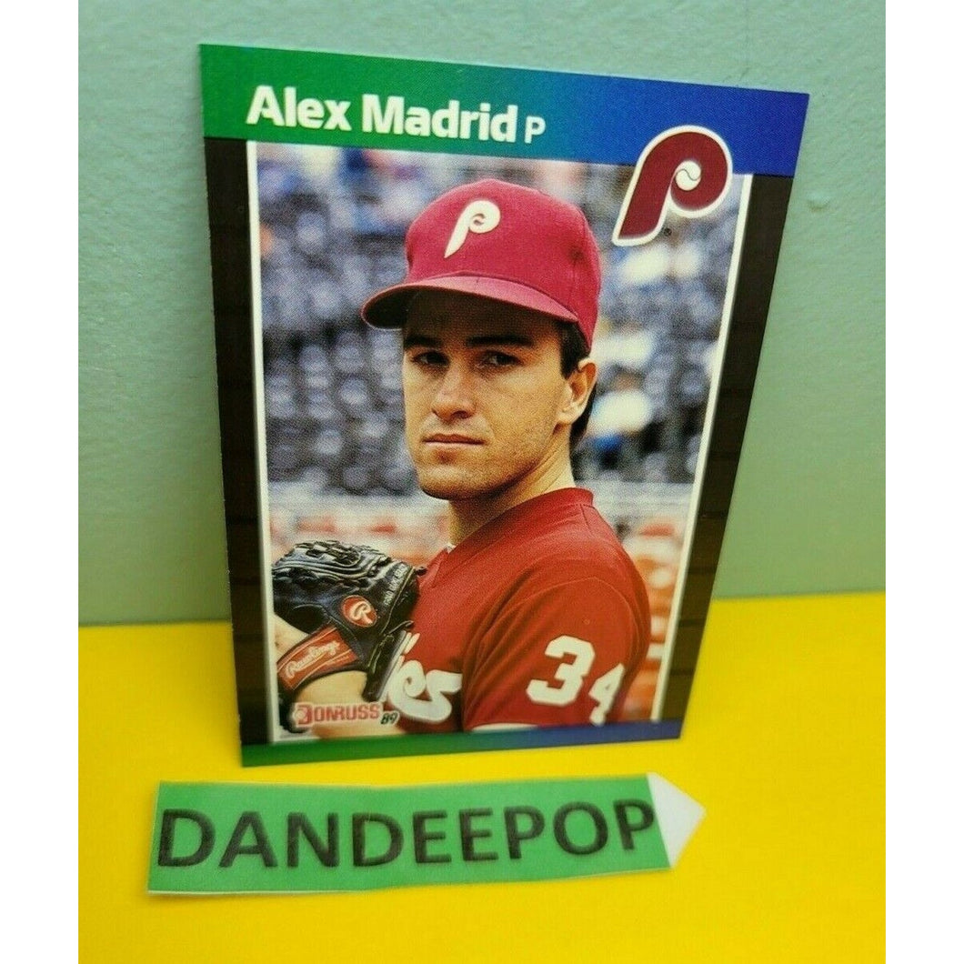 1989 Alexander Alex Madrid Jr. Error DonRuss Baseball Card 604