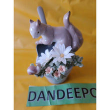 Load image into Gallery viewer, Lladro Daisa Squirrel Porcelain You Surprised Me Garden Snail Flower Pot 8026
