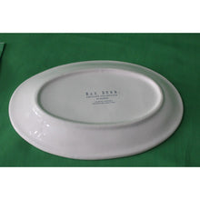 Load image into Gallery viewer, Rae Dunn White Ceramic Let's Eat Oval Plate Artisan Magenta Collection
