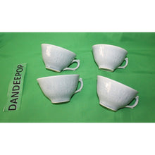 Load image into Gallery viewer, 24 Piece Blue Gray Wood Song Harkerware Dinner Snack Plates Cups Maple Leaf Set
