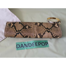 Load image into Gallery viewer, Ted Rossi NYC Python Snakeskin Bangle Clutch Wristlet Handbag C107 M10049
