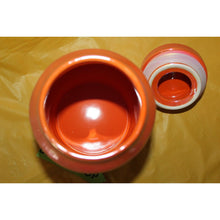 Load image into Gallery viewer, Rae Dunn Bugs &amp; Hisses Orange Luster Finish Ceramic Canister Halloween Decor
