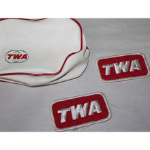 Load image into Gallery viewer, TWA Trans World Airlines 3 Piece Travel Set Zip pouch Globe Pattern And Patches
