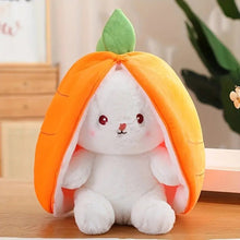 Load image into Gallery viewer, Reversible Strawberry Bunny Plush Toy Soft Polyester Stuffed Animal for Kids Hide and Seek Transforming Toy

