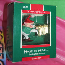 Load image into Gallery viewer, Vintage Hallmark Keepsake Hark Its Herald Ser 1 Holiday Christmas Ornament 1989
