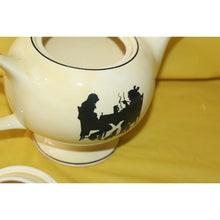 Load image into Gallery viewer, Crooksville Hall Silhouette Vintage Teapot Yellow With Black
