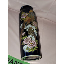 Load image into Gallery viewer, Ray Japan Blue Cobalt Ceramic Vase Bird Peacock Cherry Blossom Theme
