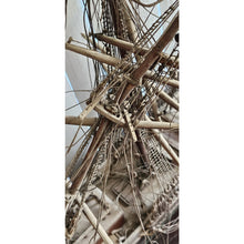 Load image into Gallery viewer, Antique 19th Century Wooden Sailing Vessel Ship Hand Carved With 3 Mast 41 x 32
