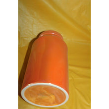 Load image into Gallery viewer, Rae Dunn Bugs &amp; Hisses Orange Luster Finish Ceramic Canister Halloween Decor
