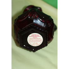 Load image into Gallery viewer, Ruby Red Glass Avon Cape Cod Cruet Skin So Soft Bath Oil Empty Bottle Valentine
