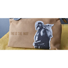 Load image into Gallery viewer, Bath &amp; Body Works Star Wars Dopp Bag This Is The Way Mandalorian Grogu Tan
