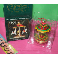 Load image into Gallery viewer, Carlton Heirloom Membership 1998 Collector's Carousel Holiday Christmas Ornament
