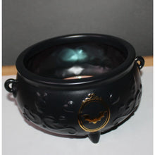 Load image into Gallery viewer, Bath &amp; Body Works Black Footed Round Cauldron Body Care Holder Vanity Halloween
