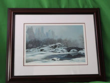 Load image into Gallery viewer, Alexander Chen Central Park Bridge Winter Seriolithograph Numbered Signed Art

