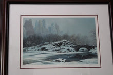 Load image into Gallery viewer, Alexander Chen Central Park Bridge Winter Seriolithograph Numbered Signed Art
