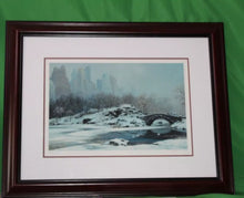 Load image into Gallery viewer, Alexander Chen Central Park Bridge Winter Seriolithograph Numbered Signed Art
