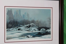 Load image into Gallery viewer, Alexander Chen Central Park Bridge Winter Seriolithograph Numbered Signed Art
