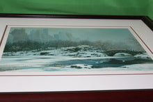 Load image into Gallery viewer, Alexander Chen Central Park Bridge Winter Seriolithograph Numbered Signed Art
