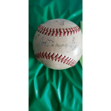 Load image into Gallery viewer, Vintage 9 Signature Baseball Berra, Rizzuto, DiMaggio, Reynolds, Williams, Mize+
