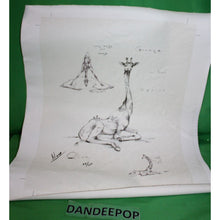 Load image into Gallery viewer, Nano Lopez Olivia Nanimals Giraffe Signature Art Giclee Canvas Unframed 84/320
