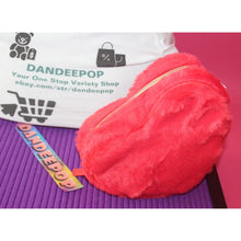 Load image into Gallery viewer, Bath &amp; Body Works Red Fuzzy Heart Shaped Crossbody Handbag 2024 Valentine Viacom
