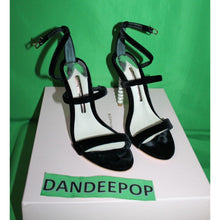 Load image into Gallery viewer, Sophia Webster Rosalind Velvet Sandal Stiletto Crystal Heel Shoes Women's 36.5
