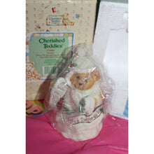 Load image into Gallery viewer, Enesco Cherished Teddies Figurine Stormi Hark The Herald Angels Sing 1996 In Box
