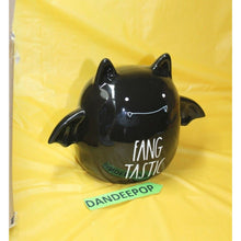 Load image into Gallery viewer, Rae Dunn Fang Tastic Figural Ceramic Black Bat Halloween

