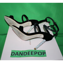 Load image into Gallery viewer, Sophia Webster Rosalind Velvet Sandal Stiletto Crystal Heel Shoes Women's 36.5
