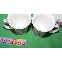 Load image into Gallery viewer, 8 Piece Violets Purple Floral Grace&#39;s Teaware 4 Mugs 4 Plates Tea Coffee Serving
