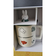 Load image into Gallery viewer, Miffy Starbucks Coffee Collaboration Ceramic Mug With Cover 14 Oz Limited 2026
