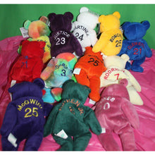 Load image into Gallery viewer, 12 Piece Savino&#39;s Bamm Beano&#39;s Sport Beanie Babies Stuffed Plush Toys
