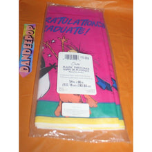 Load image into Gallery viewer, American Greetings Opus N Bill Congratulations Graduate Tablecover 54 x 96" 1992
