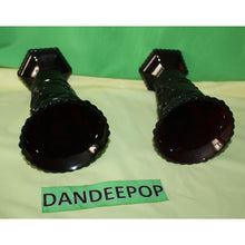 Load image into Gallery viewer, Ruby Red Glass Avon Cape Cod 2 Piece Scalloped Top Large Vases Valentine
