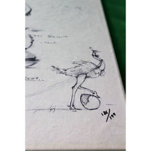 Load image into Gallery viewer, Nano Lopez Elizabeth Nanimals Ostrich Signature Art Giclee Canvas 186/199
